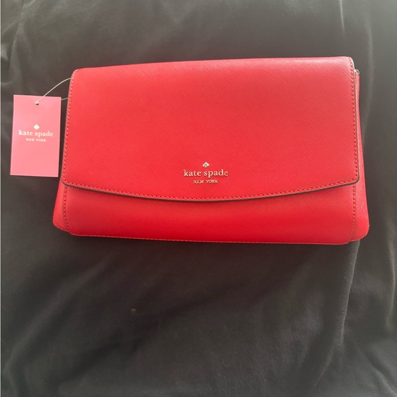 Kate Spade vibrant Candied Cherry Laurel Way Greer purse - Picture 1 of 7